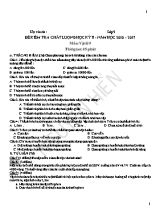 Đề kiểm tra chất lượng học kỳ II môn Vật lý 9 - Năm học 2016-2017